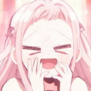 🐇 animé, mignon, fille, rose, joyeux telegram sticker