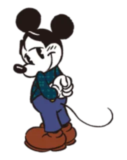 😏 Mickey Mouse dessin animé, souris, Disney, personnage, rétro, classique telegram sticker