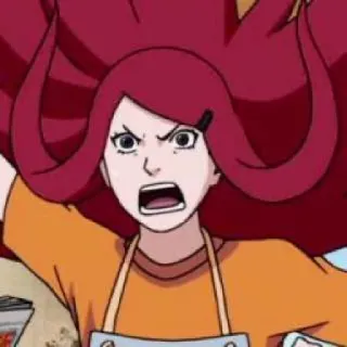 😠 Kushina Uzumaki Naruto Аниме, Мультфильм, Персонаж, Кушина, Узумаки, Наруто telegram sticker