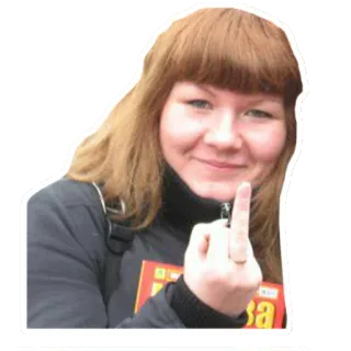 😶 dedo corazón, ofensivo, gesto, mujer, desprecio, grosero, provocativo telegram sticker