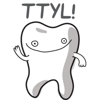 👋 dent, dessin animé, dentaire, sourire, santé, hygiène whatsapp sticker