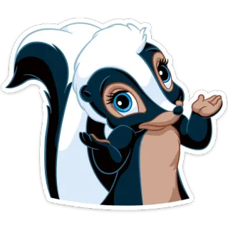🤷‍♂️ skunk, cartoon, animal, cute, playful, adorable telegram sticker