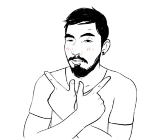 🖖 offensive gesture, hand gesture, digital art, illustration telegram sticker