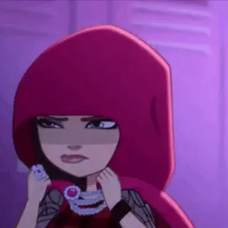 🌿 Cerise Hood Ever After High cerise hood, ever after high, cartoon character, red riding hood, animated series, fairy tale, teenager telegram sticker