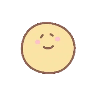 ⭐️ คาวาอิ, อีโมจิ, น่ารัก, วงกลม, ยิ้ม, เขิน, สติกเกอร์ telegram sticker