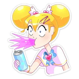 🥴 Cartone animato, Ragazza, Anime, Magia, Fantasy, Scintilla telegram sticker