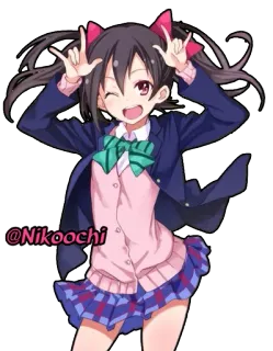 😀 @Nikoochi Anime, Cartoni animati, Carino, Ragazza, Idol telegram sticker