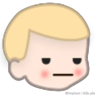 😐 @replace | kik:pls avatar, bionda, neutro, in-espressivo telegram sticker