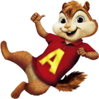 👍 Alvin Alvin and the Chipmunks Dessin animé, Animal, Tamia, Amical, Personnage, Animé telegram sticker