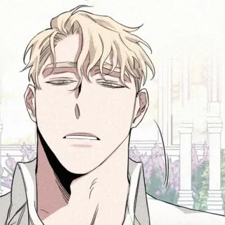 🥂 mężczyzna, blond, portret, sztuka, rysunek, postać telegram sticker