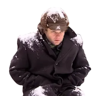 🤩 sneeuw, winter, man, jas, koud telegram sticker