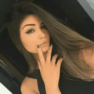 🤔 mulher, dedo do meio, gesto, retrato, beleza, cabelo telegram sticker
