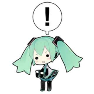 ❗️ Hatsune Miku Anime, Chibi, Vocaloid, Hatsune Miku, Personaje, Japonés telegram sticker