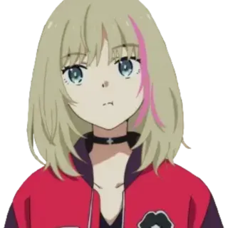 😕 Anime, Mädchen, Charakter, Cartoon telegram sticker
