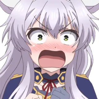 😮 Anime, Arrabbiato, Espressione, Cartone animato, Personaggio, Sticker whatsapp sticker
