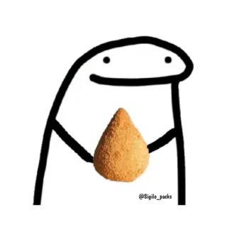 😋 flork, coxinha, food, meme, cartoon telegram sticker