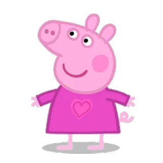 ❤ Peppa Pig Świnia, Kreskówka, Różowy, Peppa telegram sticker