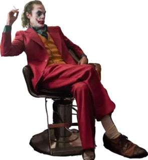 🤔 Joker Coringa, DC Comics, Joaquin Phoenix, Filme, Vilão telegram sticker