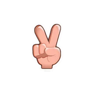 ✌ paz, mão, gesto, dedos, emoji, vitória, sinal telegram sticker