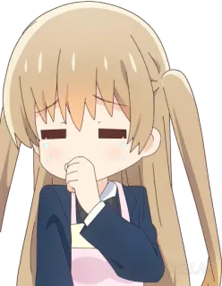 😭 anime, płacz, smutny, dziewczyna, kreskówka, ilustracja whatsapp sticker