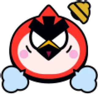 😡 ระเบิด, นกสีแดง, การ์ตูน, สติกเกอร์, ตัวละคร telegram sticker