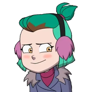 😊 Amity Blight The Owl House cartoon, tv show, animated, character, amity blight, the owl house, earmuffs, blushing telegram sticker