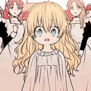 🍼 动漫, 漫画, 女孩, 卡通, 插画 whatsapp sticker