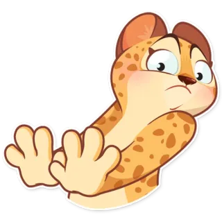 ✋ cheetah, binatang, stiker, kartun, khawatir, gugup, imut telegram sticker