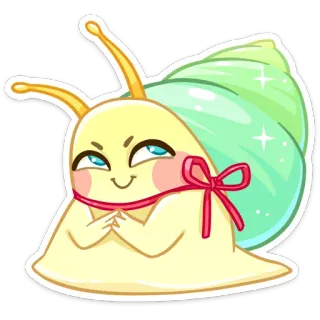 ☺️ siput, imut, hewan, kawaii, kartun whatsapp sticker