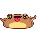 💃 rana, animale, lingua, cartone animato whatsapp sticker