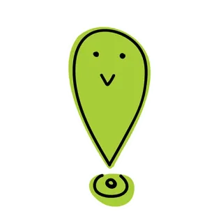 📍 느낌표, 기호, 초록색, 경고, 주의 telegram sticker