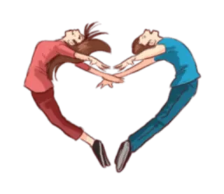 ❤ corazón, amor, romance, pareja, San Valentín telegram sticker