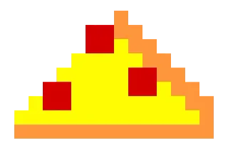 🍕 Pixel art, Pizza, Makanan, Potongan telegram sticker