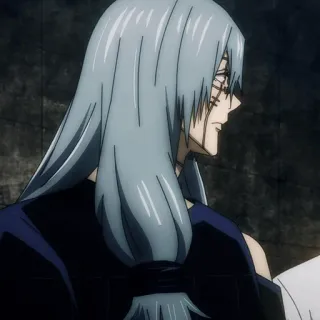 🕸 anime, long hair, character, curse, jujutsu kaisen, mahito whatsapp sticker