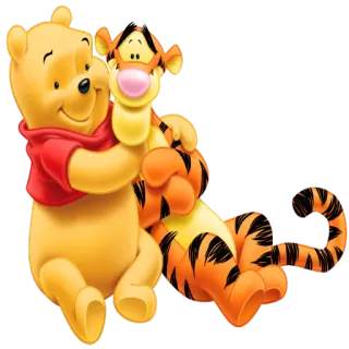 ☺️ Winnie the Pooh Ursinho Pooh, Tigrão, Desenho animado, Amizade, Disney telegram sticker