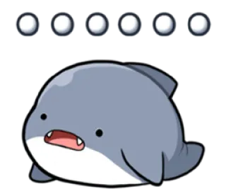 👍 dier, cartoon, schattig, dolfijn, kawaii, verdrietig telegram sticker