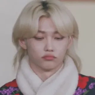 😔 Felix kpop, idol, singer, music, celebrity, person telegram sticker