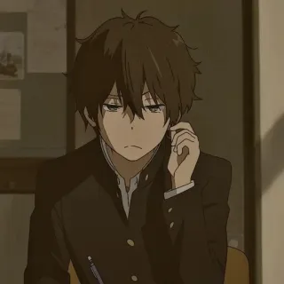 🥢 Anime, Personaggio, Ragazzo, Uniforme, Scuola, Ritratto telegram sticker