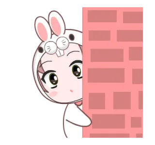 👀 Anime, Cartoon, Hase, Mädchen, Süß telegram sticker