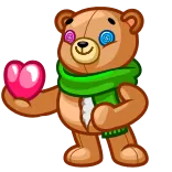 ❤️ плюшевый мишка, мягкая игрушка, сердце, милый, мультик whatsapp sticker