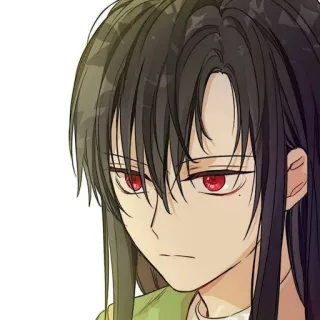 🐈‍⬛️ アニメ, マンガ, キャラクター, 赤い目, ポートレート, イラスト telegram sticker
