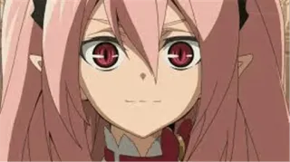 😐 Anime, Pinke Haare, Ernst, Charakter, Animation telegram sticker