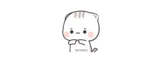 🙁 かわいい, 猫, 悲しい, 動物, アニメ, kawaii telegram sticker