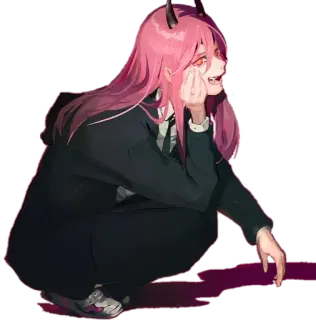 😸 Power Chainsaw Man anime, manga, chainsaw man, power, devil, demon telegram sticker