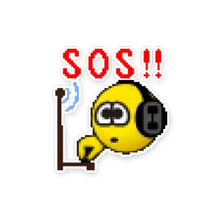 🆘 SOS!! SOS, Cứu giúp, Khẩn cấp, Emoji, Gấp telegram sticker