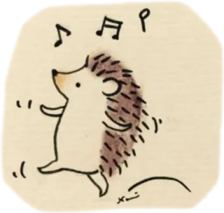 🎶 Ёж, Танцы, Музыка, Милый, Животное, Мультфильм telegram sticker