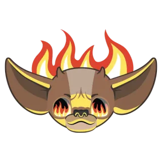 😠 animal, cachorro, chihuahua, chamas, fogo, bravo whatsapp sticker