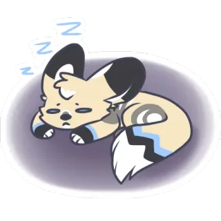 😴 Zzz binatang, anjing, tidur, kartun, imut, santai, lelah telegram sticker