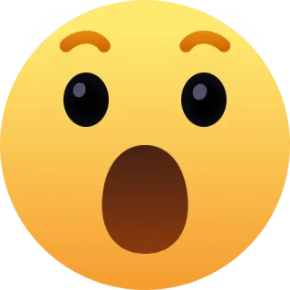 😮 Emoji, Chocado, Surpreso, Amarelo, Rosto, Emoticon, Espantado telegram sticker