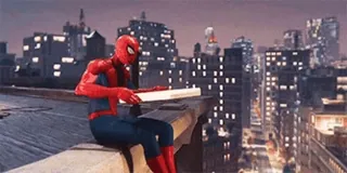 🍕 Spider-Man superheld, Marvel, strip, pizza, stad telegram sticker